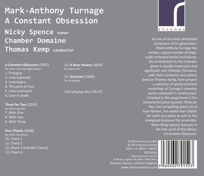 Mark-Anthony Turnage: A Constant Obsession