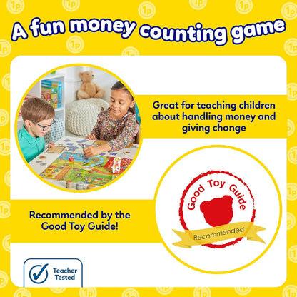Orchard Toys Pop to the Shops Board Game, Helps Teach Handling Money and Giving Change, Perfect for Ages 5-9, Helps Money Skills, Educational Toy Game, 250 x 220 x 50mm