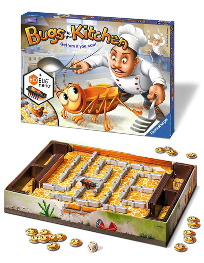 Ravensburger Bugs in the Kitchen Board Game for Kids Age 6 Years and Up - 2 to 4 Players - Catch the Hexbug Nano Bugs in the Kitchen Game