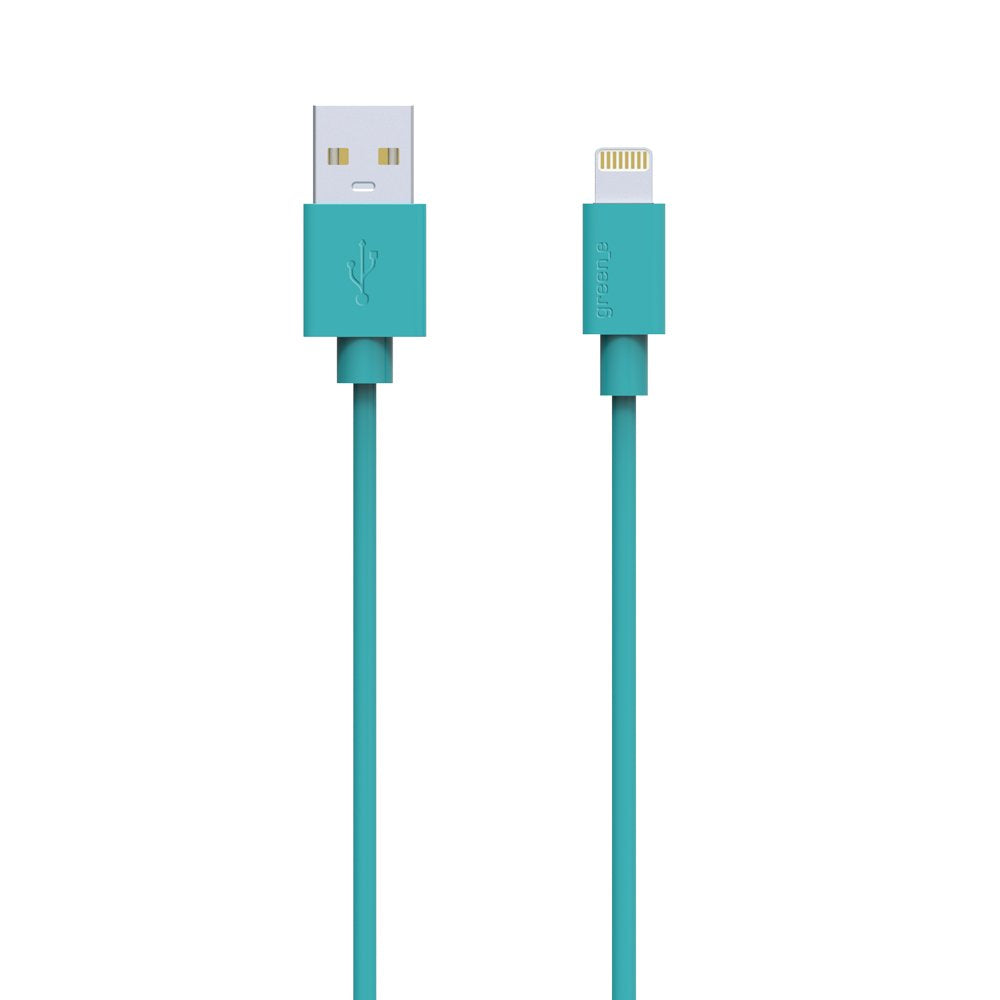 green_e  90cm Eco Friendly Heavy Duty Recyclable Lightning to USB Cable for Apple iPhone X / 8 Plus / 8/7 / 7 Plus / 6/6 Plus / 5S / C and iPad - Blue