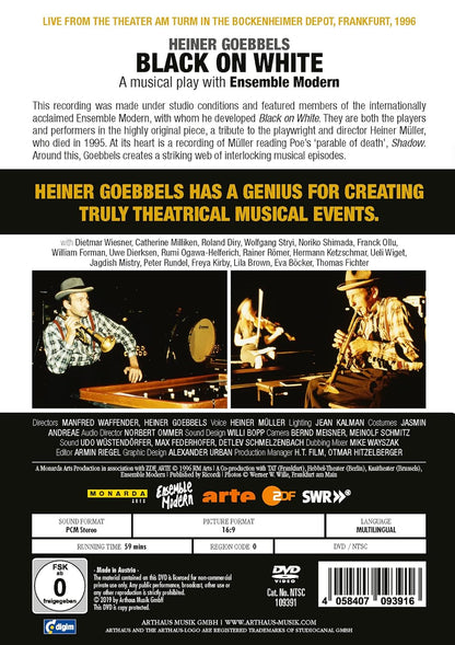 Ensemble Modern - Heiner Goebbels: Black on White (Region 0 DVD)