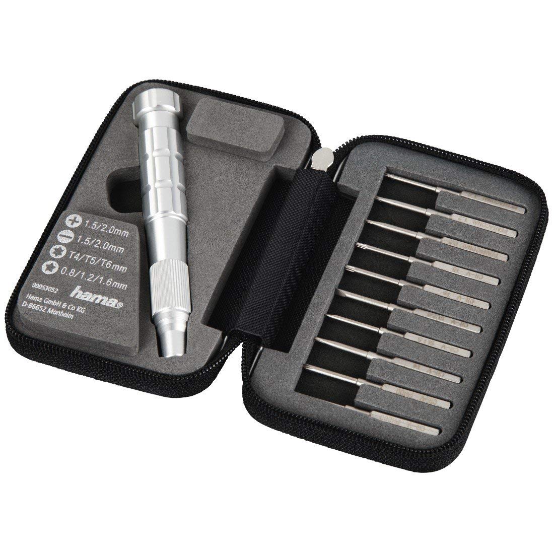 Hama 53052 | Portable Small Universal Precision Screwdriver Kit With Case , Silver Universal kit incl. Apple