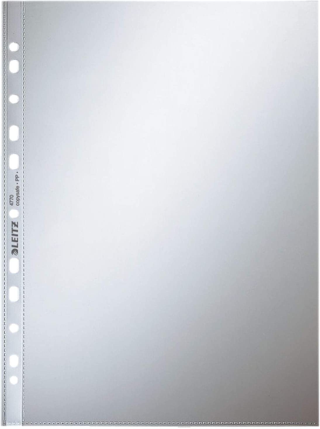 Leitz 4770-00-02 Prospekthüllen Standard A4, glasklar 80my oben offen PP Inh.100