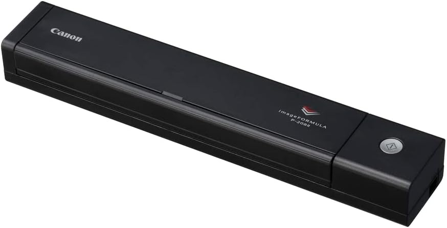 Canon imageFORMULA P-215II Portable Scanner, Mobile, Duplex, Double sided Scanning, Home Scanner, USB, Windows and Mac, Automatic document feeder