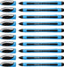 Schneider Slider Memo XB (Extra Broad) Ballpoint Pen, 1.4 mm, Light Blue Barrel, Black Ink, Box of 10 Pens (150201