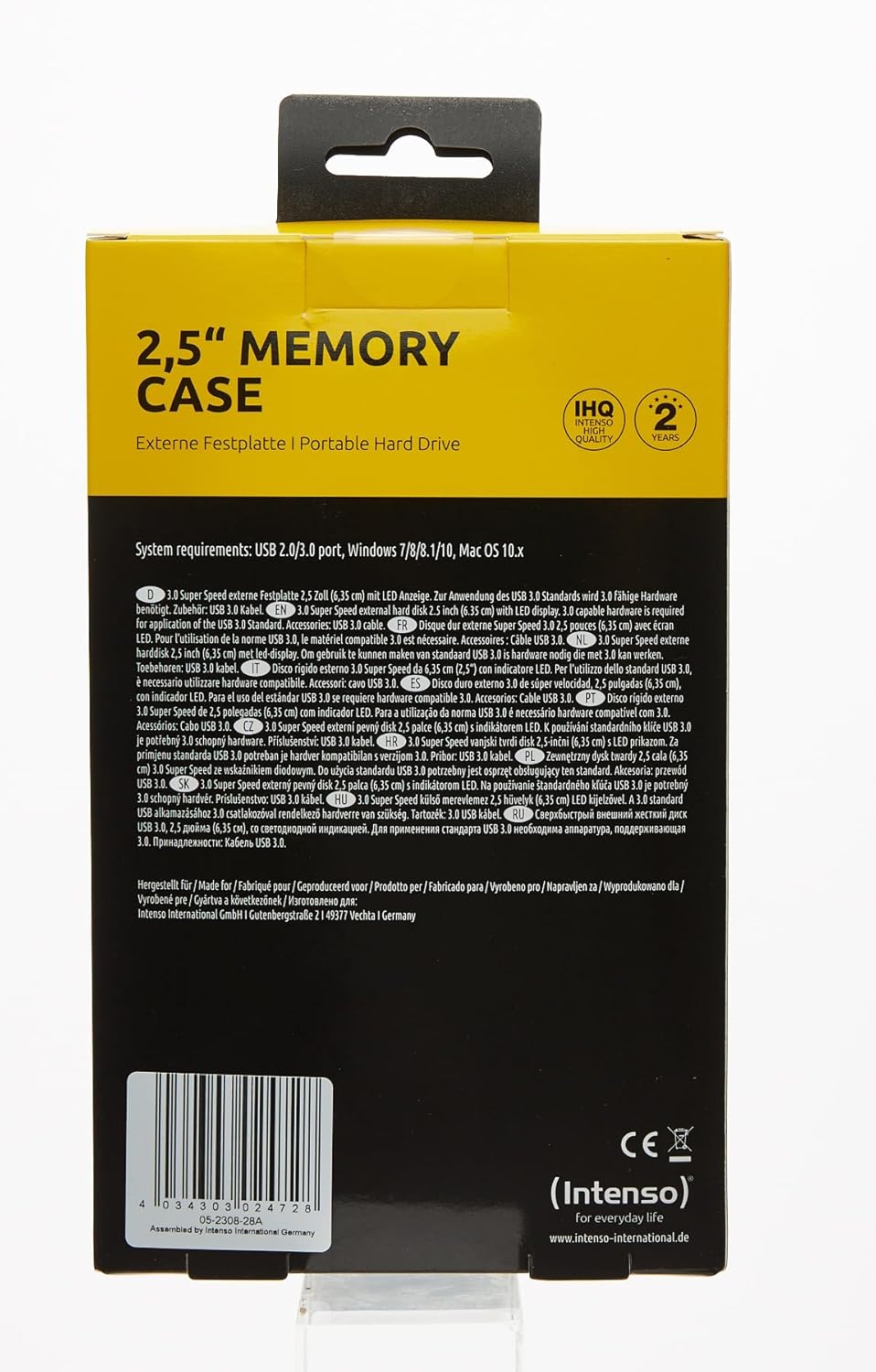 Intenso Memory Case 4TB 2,5 USB 3.0 Black, 6021512 (4TB 2,5 USB 3.0 Black)