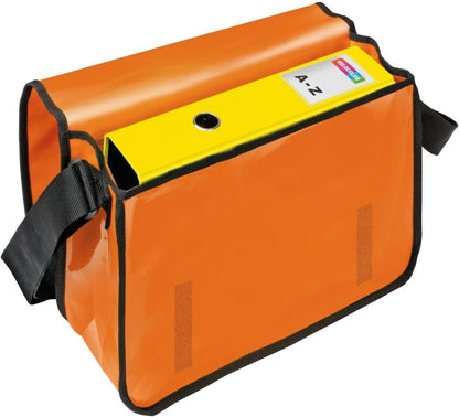 Veloflex Velocolor Truck Tarpaulin Shoulder Bag with Mobile Phone Pocket, 2 Pen Pockets and Slip Pocket Orange