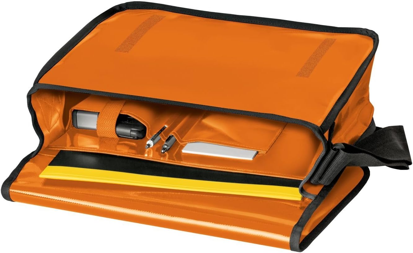Veloflex Velocolor Truck Tarpaulin Shoulder Bag with Mobile Phone Pocket, 2 Pen Pockets and Slip Pocket Orange