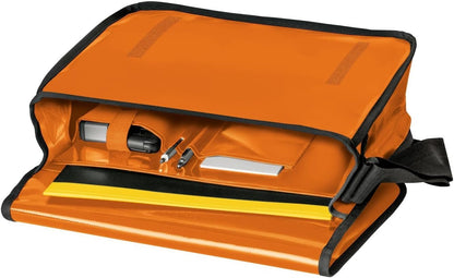 Veloflex Velocolor Truck Tarpaulin Shoulder Bag with Mobile Phone Pocket, 2 Pen Pockets and Slip Pocket Orange