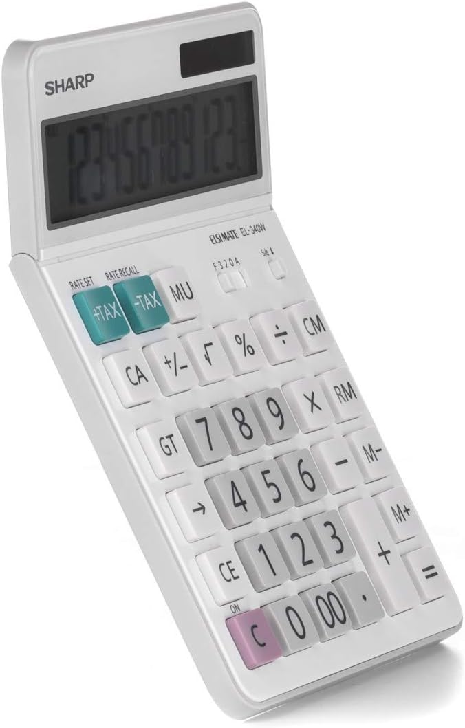 Sharp SH-EL340W Desktop Calculator White