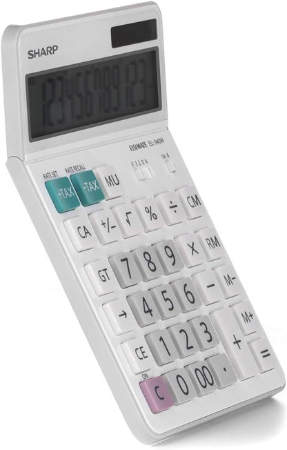 Sharp SH-EL340W Desktop Calculator White