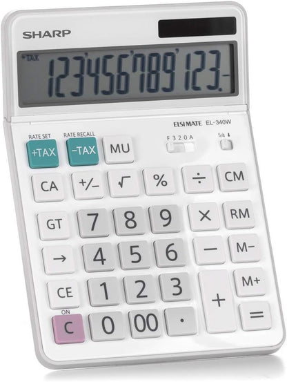 Sharp SH-EL340W Desktop Calculator White
