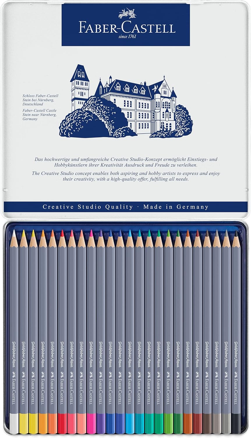 Goldfaber Aqua Watercolour Pencil in Metal Tin (Pack of 24