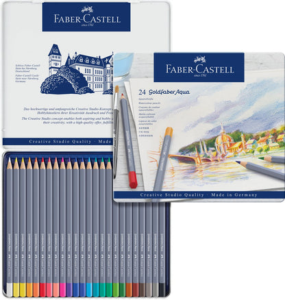 Goldfaber Aqua Watercolour Pencil in Metal Tin (Pack of 24