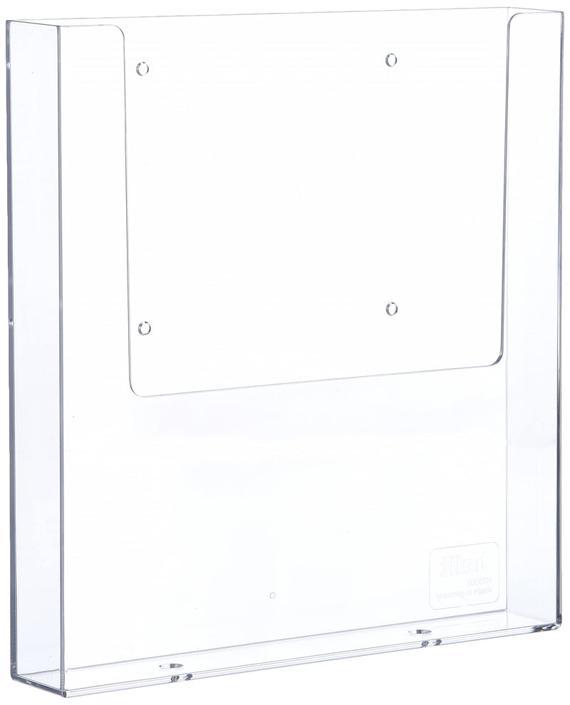 '"The Help Wall HELIT H2350202 Wall-Mounted Brochure Holder 1 x A4 Portrait Clear