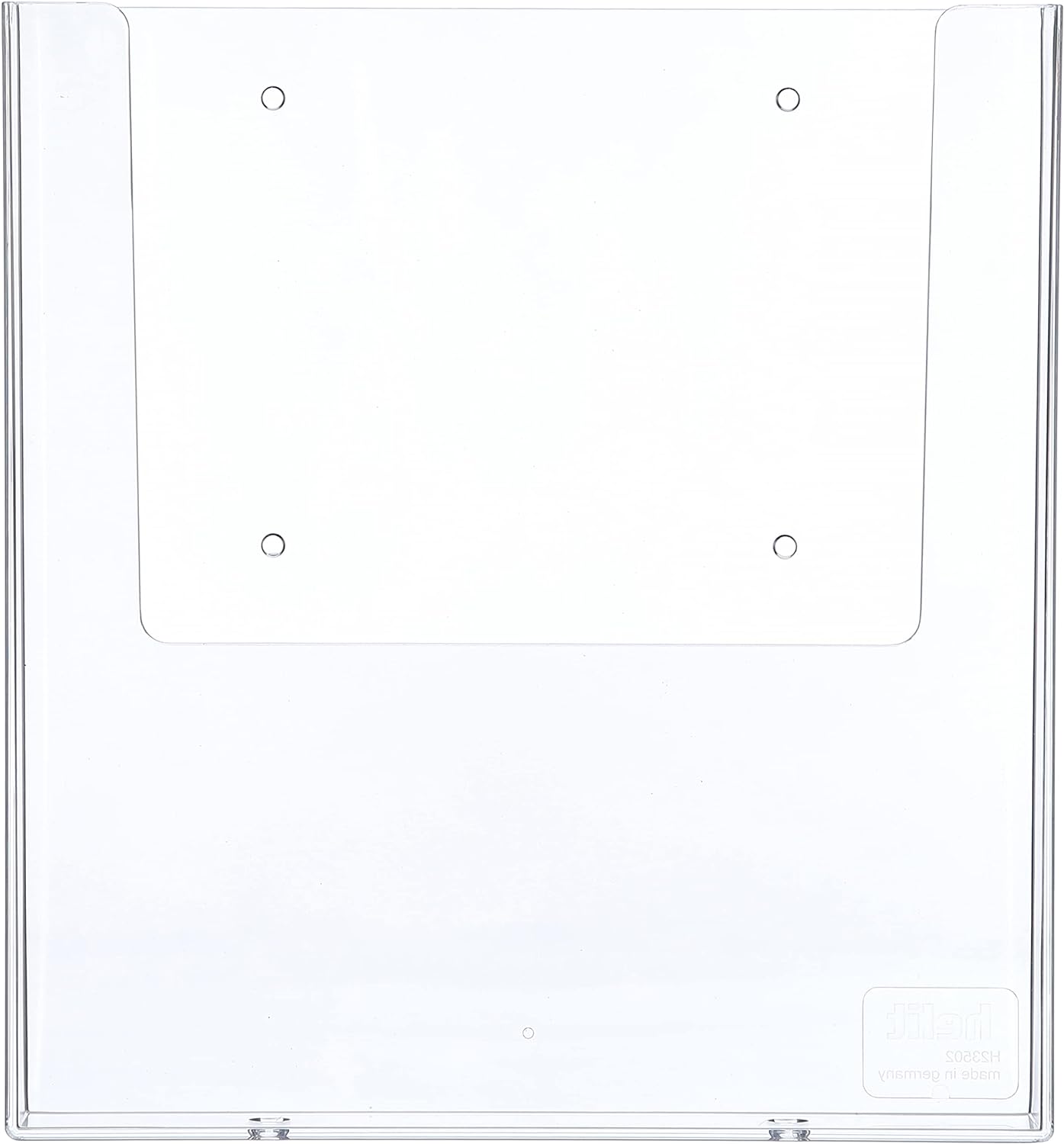 '"The Help Wall HELIT H2350202 Wall-Mounted Brochure Holder 1 x A4 Portrait Clear