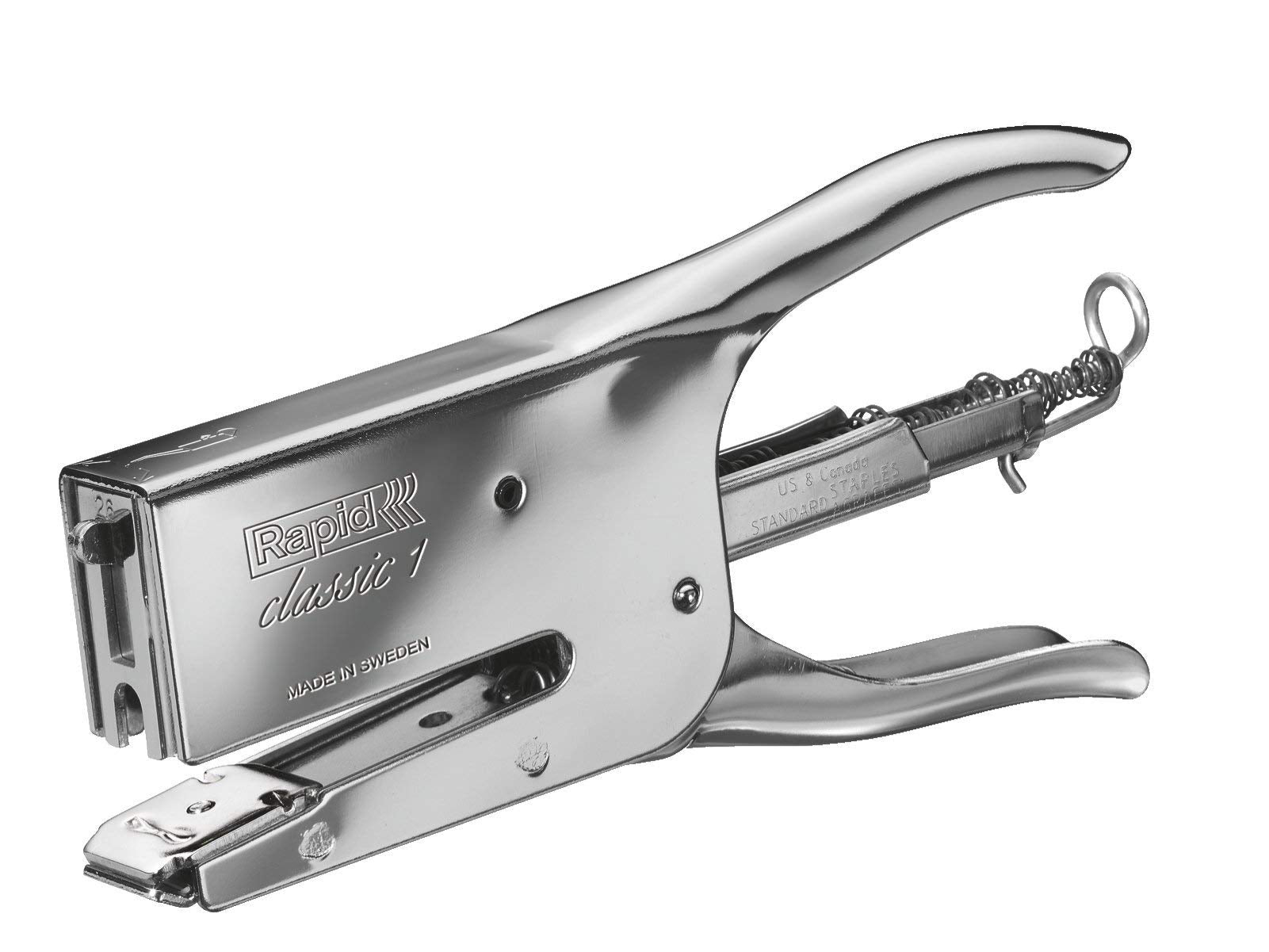 Rapid Classic K1 Stapling Pliers, 50 Sheet Capacity, Stapling and Pinning, Uses 24/6 and 24/8 mm Staples, Metal, Chrome, 10510601