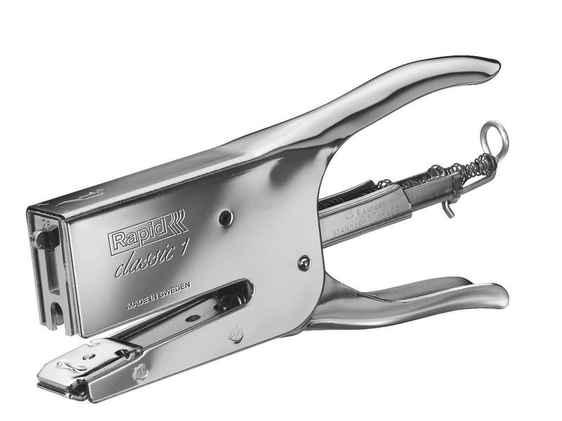Rapid Classic K1 Stapling Pliers, 50 Sheet Capacity, Stapling and Pinning, Uses 24/6 and 24/8 mm Staples, Metal, Chrome, 10510601