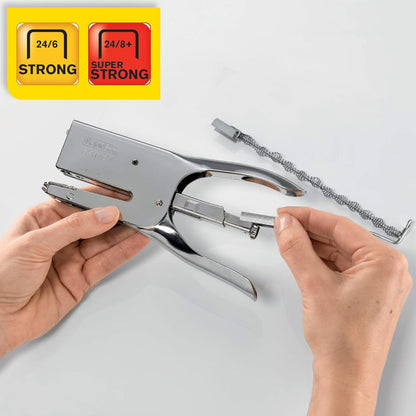Rapid Classic K1 Stapling Pliers, 50 Sheet Capacity, Stapling and Pinning, Uses 24/6 and 24/8 mm Staples, Metal, Chrome, 10510601