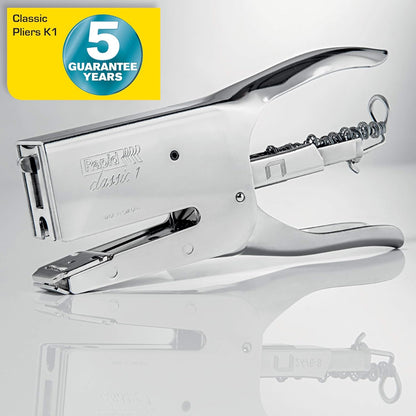 Rapid Classic K1 Stapling Pliers, 50 Sheet Capacity, Stapling and Pinning, Uses 24/6 and 24/8 mm Staples, Metal, Chrome, 10510601