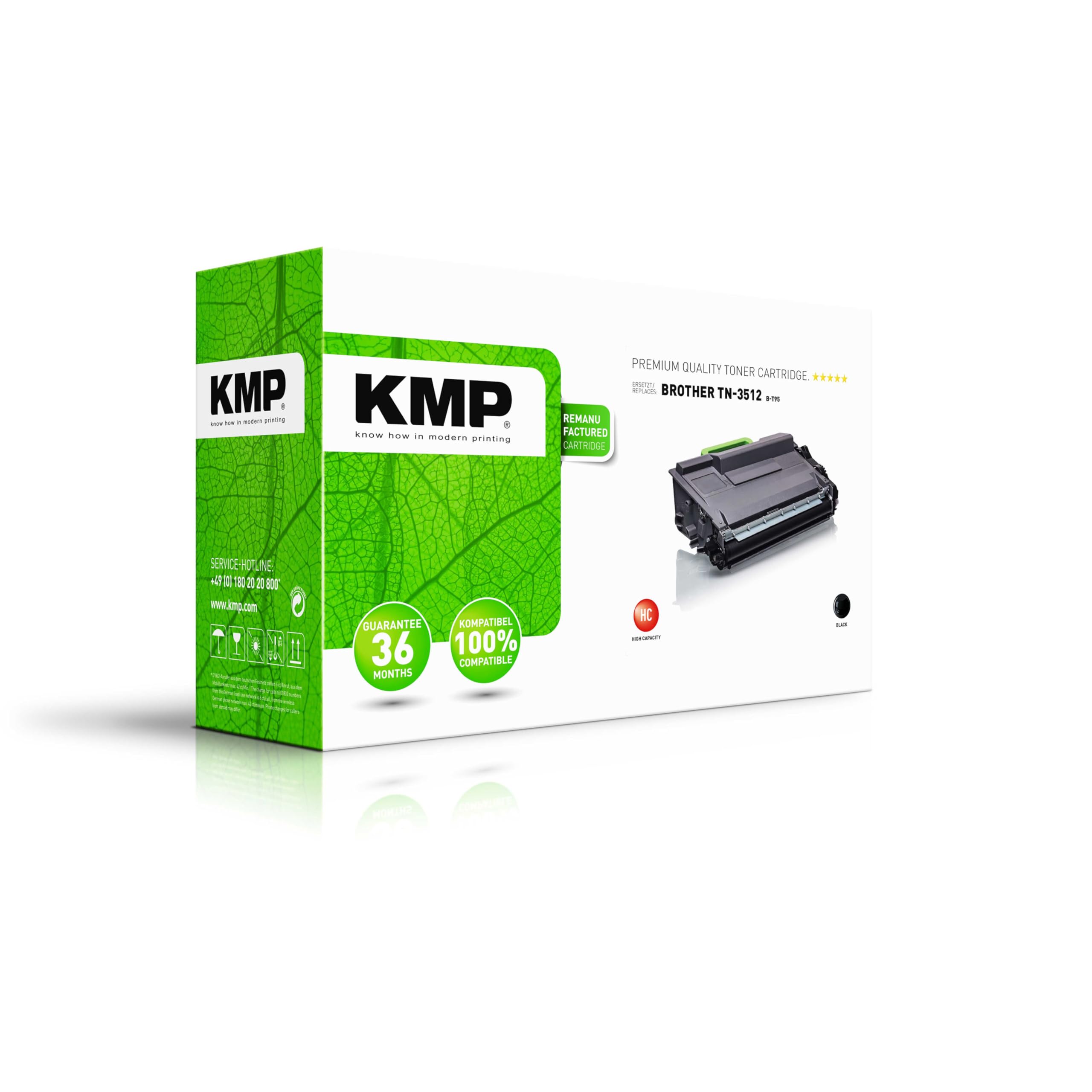 KMP Tonerkartusche passend für Brother TN3512 remanfactured Schwarz (für Brother HL-L6250DN, HL-L6300DW, HL-L6400DW,HL-L6400DWTT, DCP-L6600DW, MFC-L6900DW, MFC-L6800DW, MFC-L6800DWT