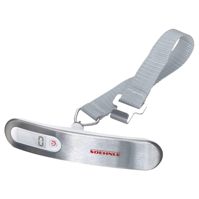 Soehnle Equipaje BASCULA Pesa Maletas Travel 50Kg-100g 2766172, Acero Inoxidable, Gris, Color Blanco