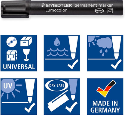 Staedtler Lumocolor Permanent Marker Box 4 colours 352 WP4