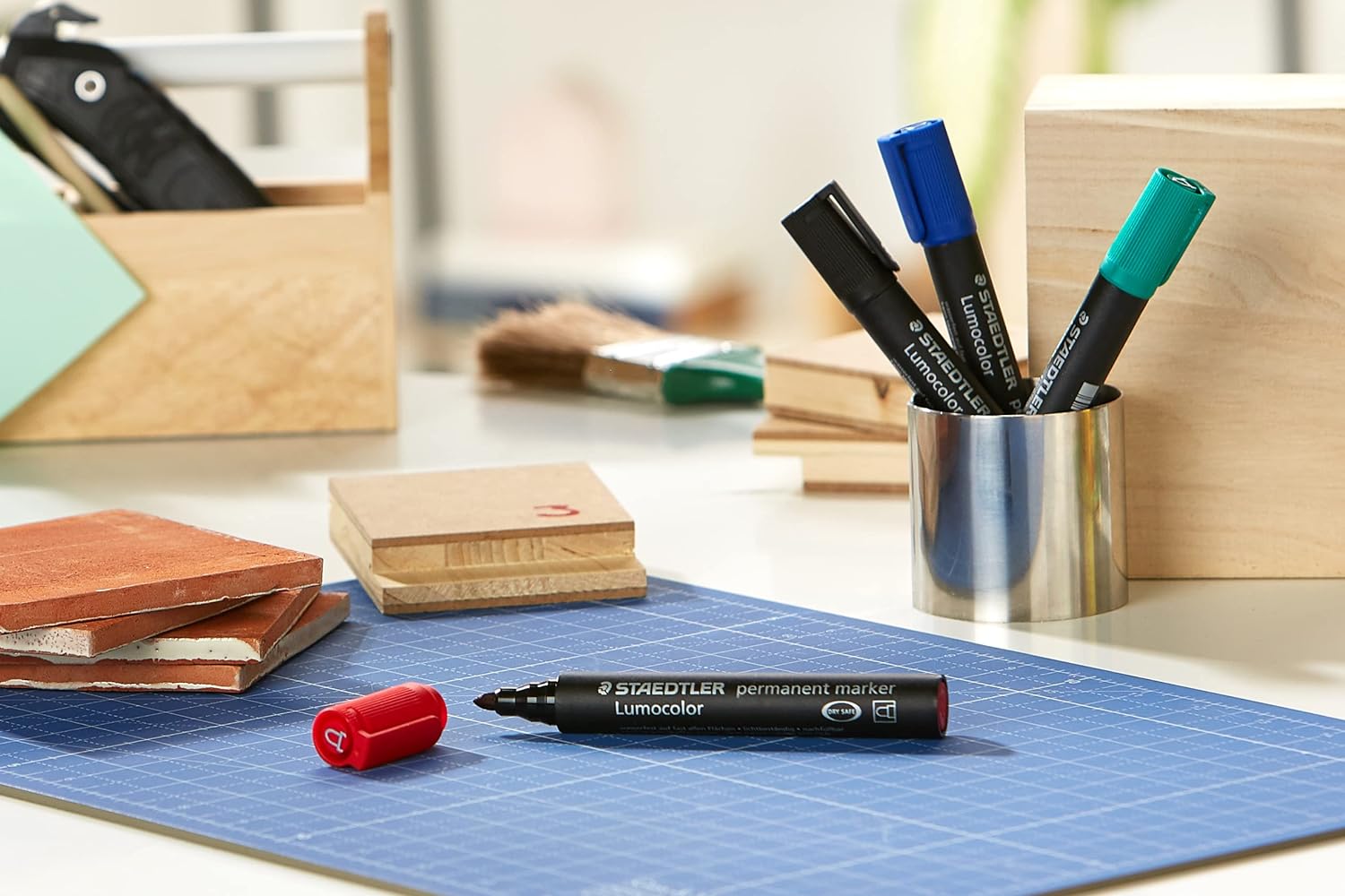 Staedtler Lumocolor Permanent Marker Box 4 colours 352 WP4