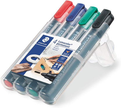 Staedtler Lumocolor Permanent Marker Box 4 colours 352 WP4
