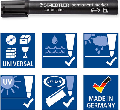 Staedtler Lumocolor Permanent Marker Box 4 colours 352 WP4