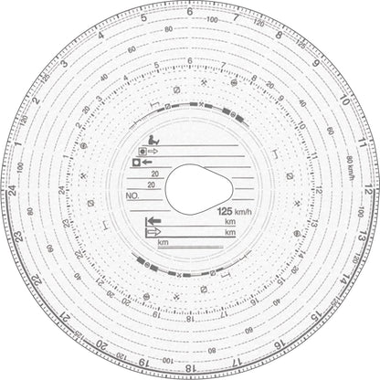 RNK Combi Tachograph Disks 125 km/h Haug # 125 100/3100 Ø12 cm Inh. 100