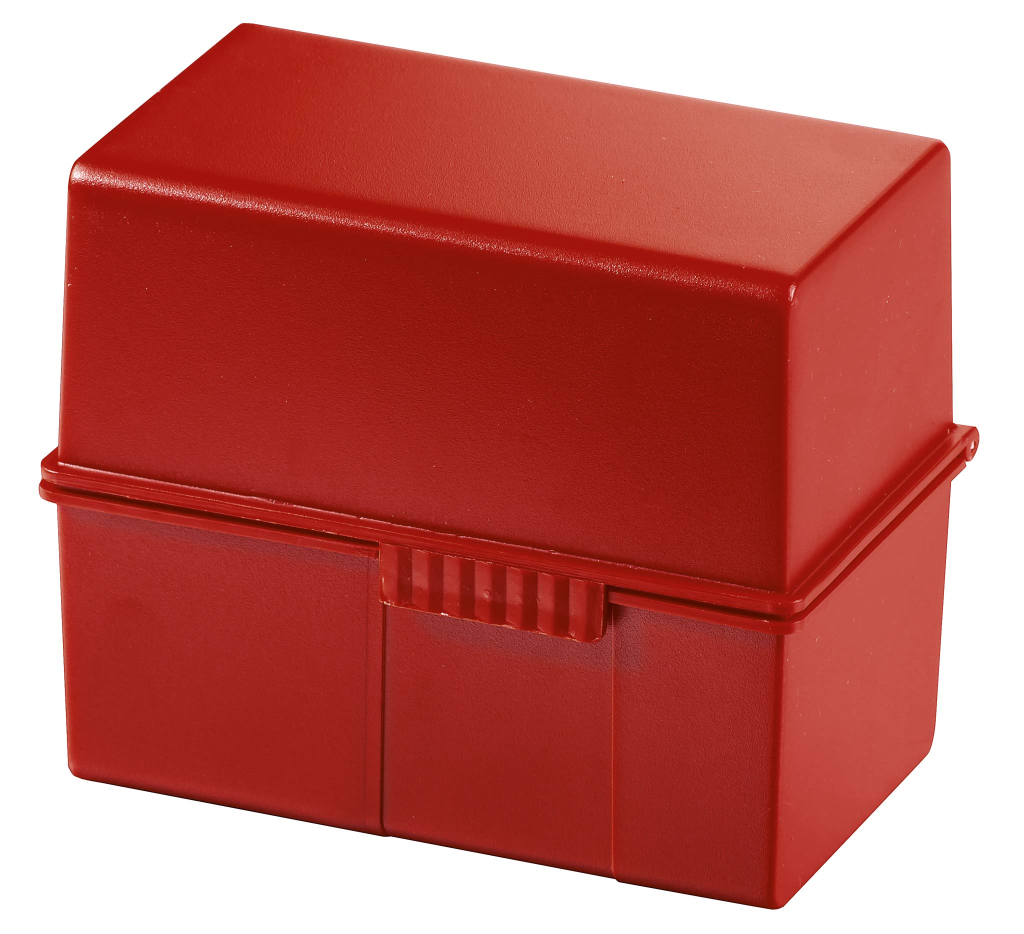 HAN 976-17 Index Card Box DIN A6 Landscape - Pack of 3 Innovative Attractive Design for 400 Index Cards with Steel Hinge Red