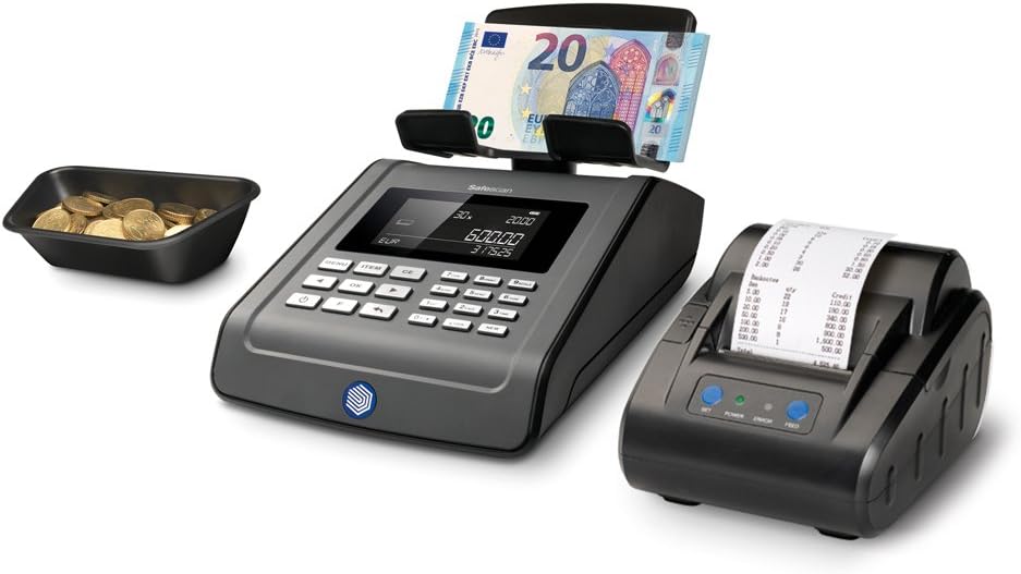Safescan TP-230 Black Thermal Receipt Printer that Prints Counting Results of the Safescan Money Counting Machine - Cash Counting Machine - Money Counter Machine - Coin Counter - Money Scale