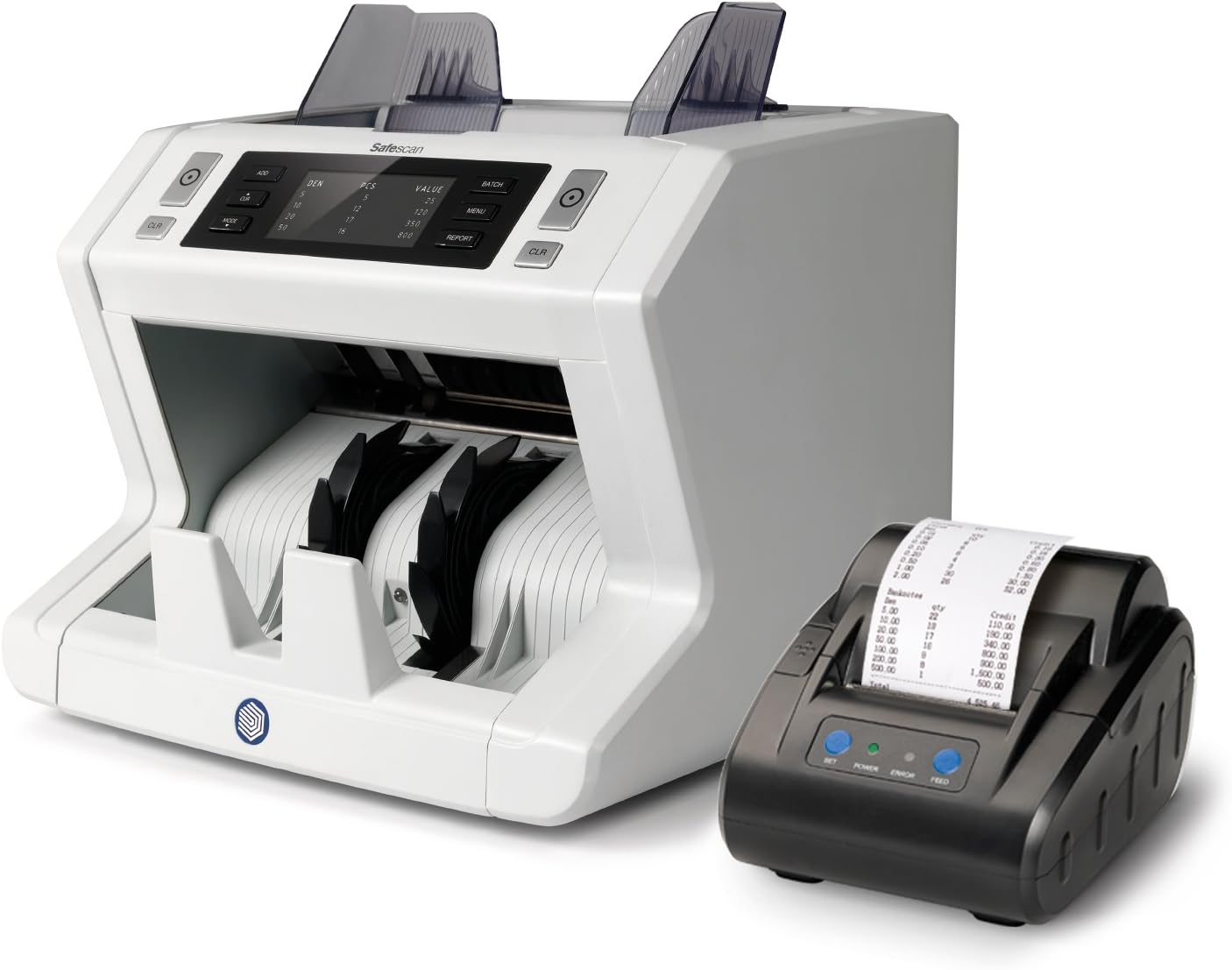 Safescan TP-230 Black Thermal Receipt Printer that Prints Counting Results of the Safescan Money Counting Machine - Cash Counting Machine - Money Counter Machine - Coin Counter - Money Scale