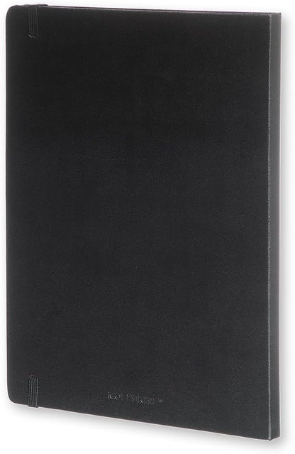 Moleskine Classic Dotted Paper Notebook, Hard Cover and Elastic Closure Journal, Color Black, Size Extra Large 19 x 25 cm, 192 Pages