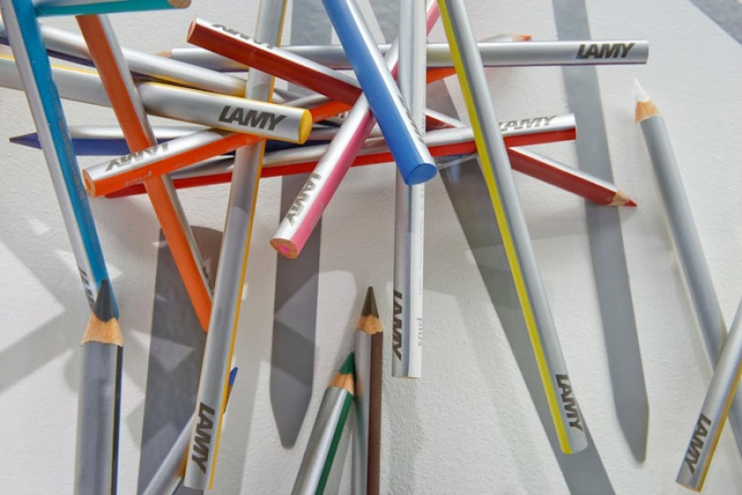 Lamy Plus 1226068 12 Colouring Pencils in Fabric Roll, Green