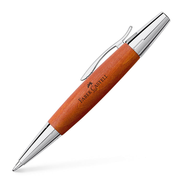 Faber-Castell E-Motion Ballpoint Wood/Chrome Brown