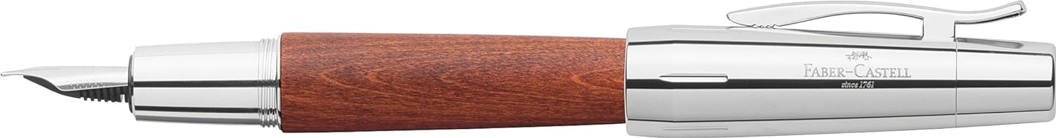 Faber-Castell E-Motion Ballpoint Wood/Chrome Brown