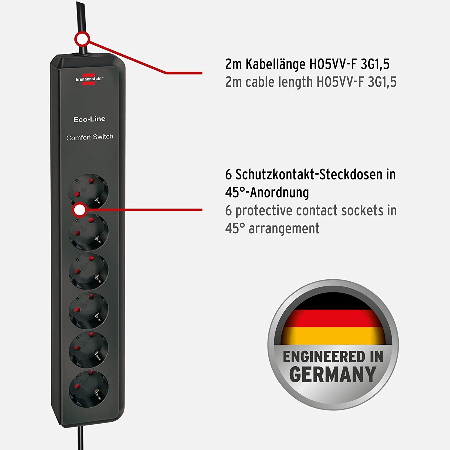 Brennenstuhl 1159450616 Grey