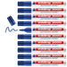 edding 3000 permanent marker - blue - box of 10 - round tip 1.5-3 mm - quick-drying permanent markers - waterproof, smudge-proof - for cardboard, plastic, wood, metal, fabric - marker pens