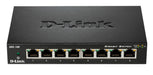 D-Link DGS-108 Conmutador Gigabit Layer2 de 8 puertos, hasta 1000 Mbps de transferencia de datos por puerto, arquitectura sin bloqueo, sin ventilador, carcasa metálica, negro