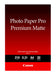 Canon 8657B005 Pro Premium PM-101 - Smooth Matte Photo Paper - 310 Micron A4 (210 x 297 mm) - 210 g/