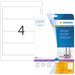 HERMA Self Adhesive Lever Arch File Labels, 4 Labels Per A4 Sheet, 40 Labels For Printers, White Opaque, 192 x 61 mm (8621