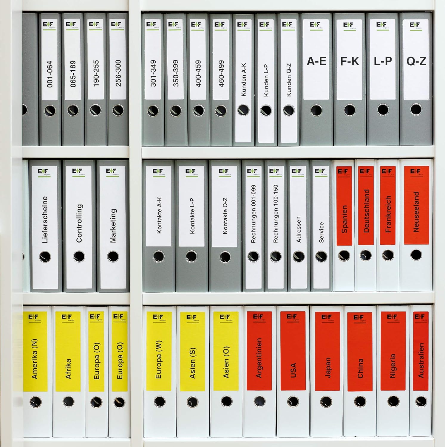 HERMA Self Adhesive Lever Arch File Labels, 4 Labels Per A4 Sheet, 40 Labels For Printers, White Opaque, 192 x 61 mm (8621