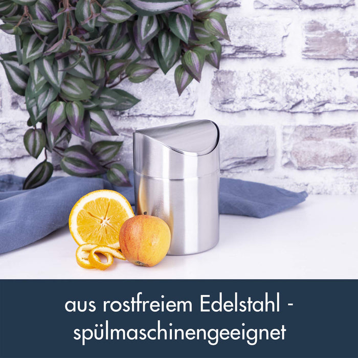 CHG 3187-00 Table Bin 13.0 cm Height and 9.5 cm Diameter Silver