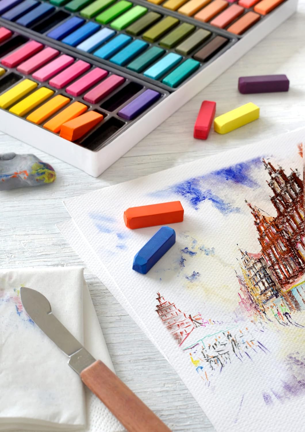 Faber-Castell Creative Studio Soft Pastel Mini Sticks (1.25”) - 24 Vivid Colors 24 Count (Pack of 1) Assorted