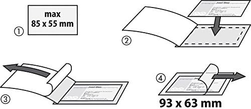 SIGEL VZ215 Self Cold Seal Laminating pockets for business cards / ID cards, 100 Pieces