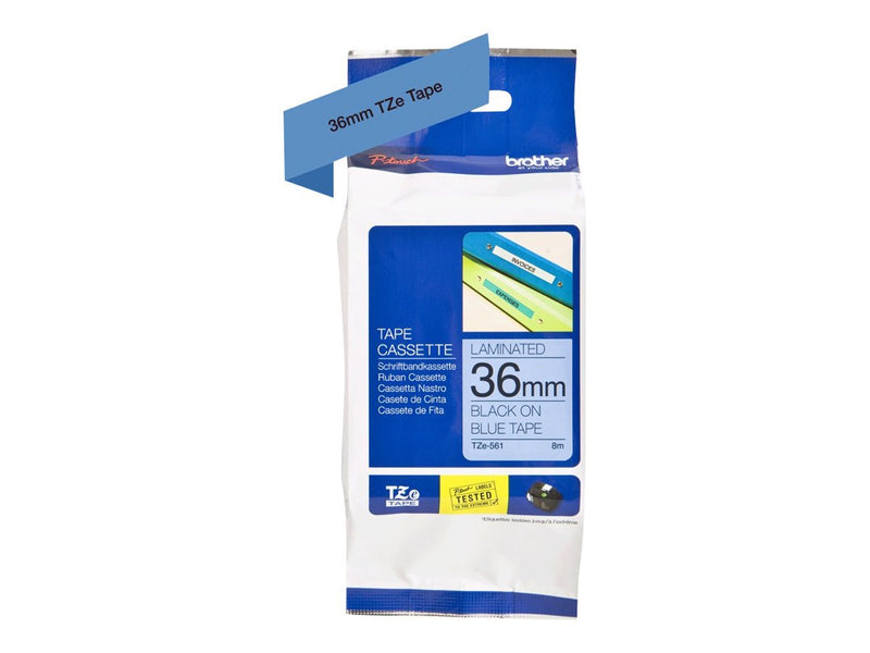 Brother TZe-561 Labelling Tape Cassette, 36 mm (W) x 8 m (L), Laminated, Brother Genuine Supplies