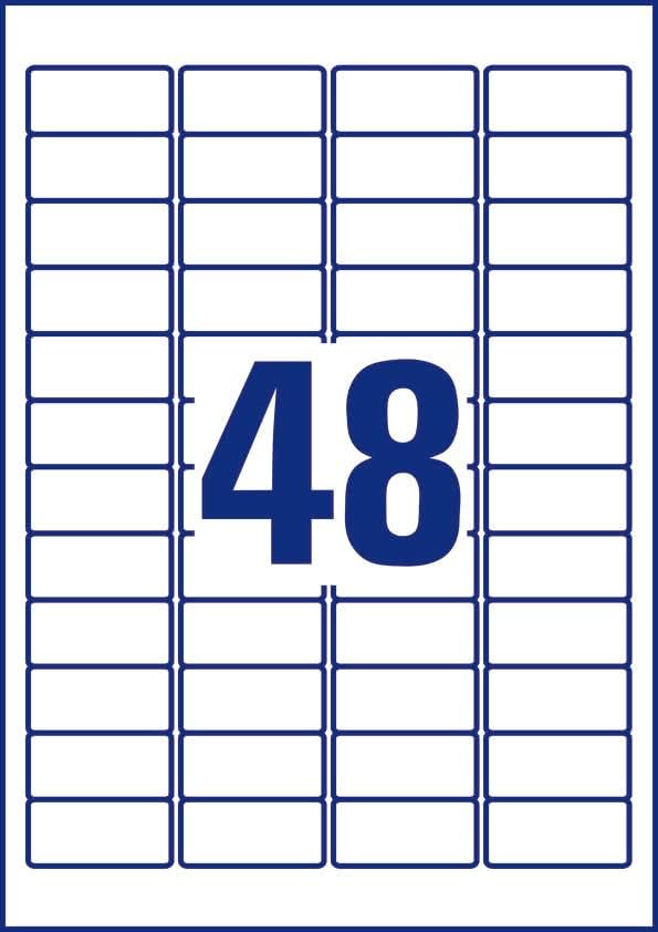 Avery Zweckform L6113-20 Anti-Tamper Security Labels 20 Sheets / 960 Labels / 45.7 x 21.2 mm White