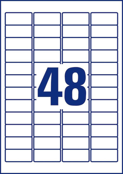 Avery Zweckform L6113-20 Anti-Tamper Security Labels 20 Sheets / 960 Labels / 45.7 x 21.2 mm White